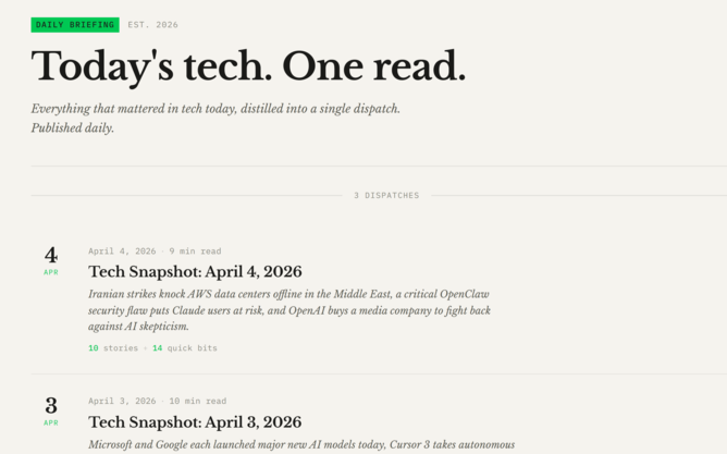 Dispatch project screenshot